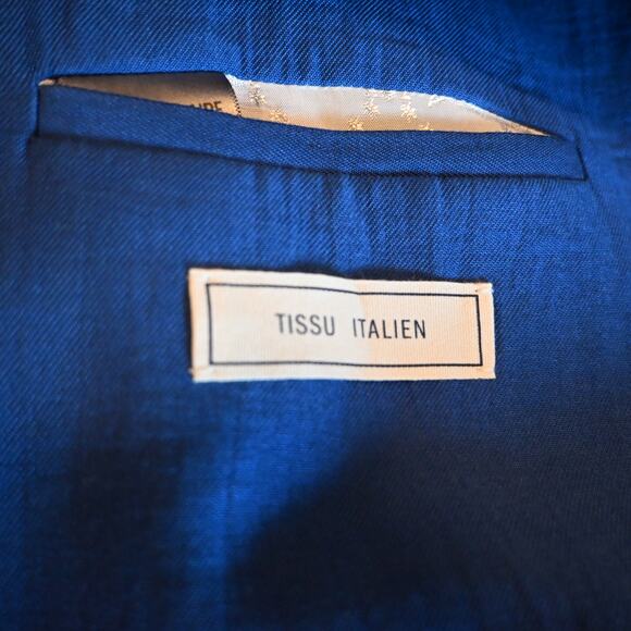 NWT: Zadig & Voltaire Very Open-front Linen Blend Blazer in Blue Saphire - Picture 13 of 16